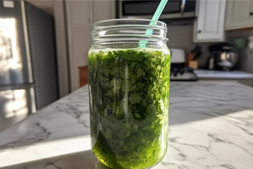 Green Smoothie in a glass, the healthiest smoothie at tropical smoothie cafe