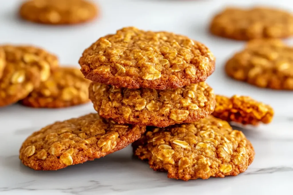 Chewy Oatmeal Cookies on a Marble Counter