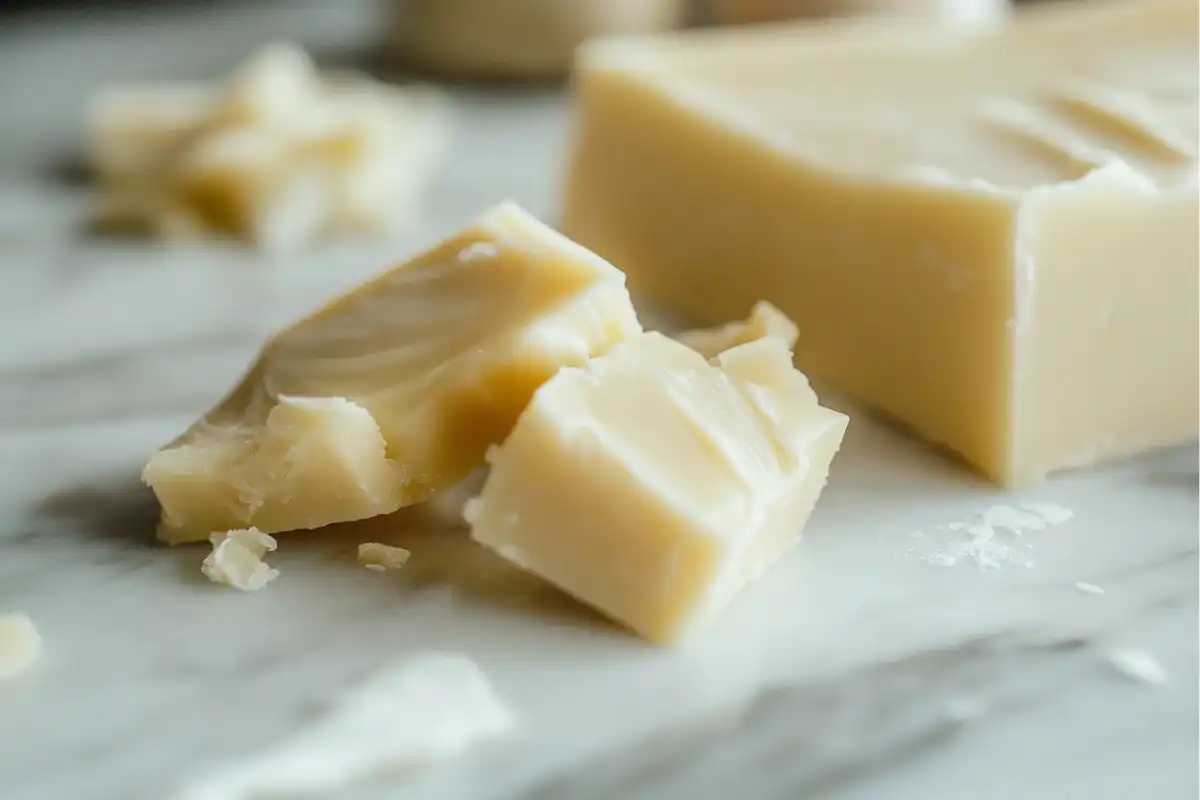 Homemade fudge made with sweetened condensed milk, showing its creamy texture