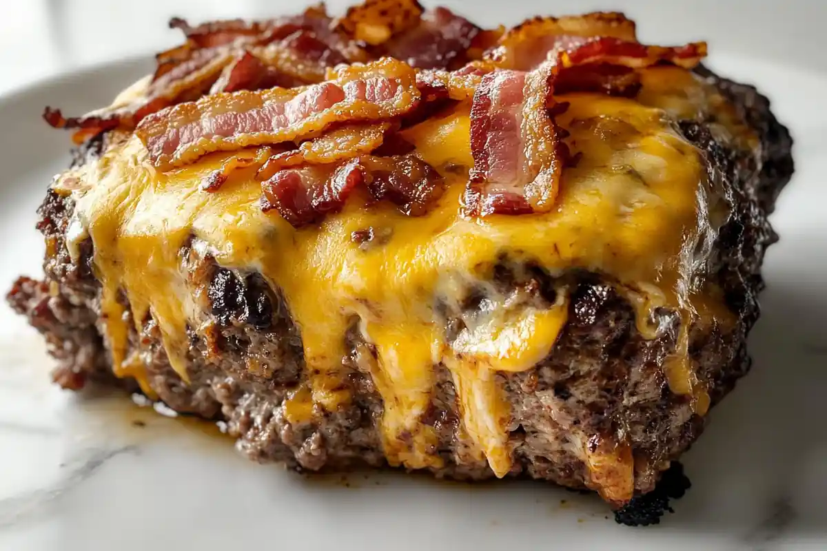 Delicious Bacon Cheeseburger Meatloaf